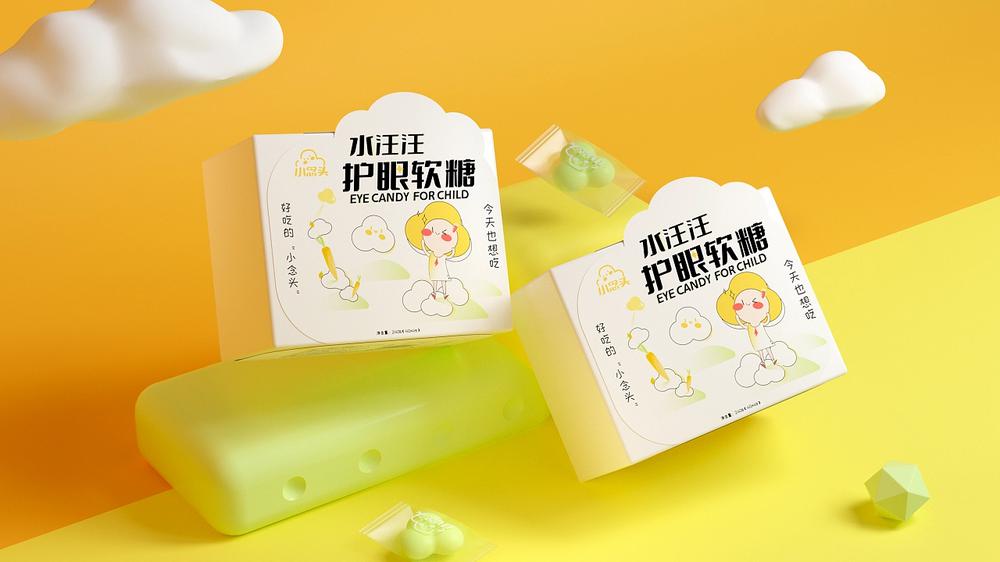 999華潤三九藥業(yè)小念頭兒童護眼軟糖保健食品包裝設(shè)計